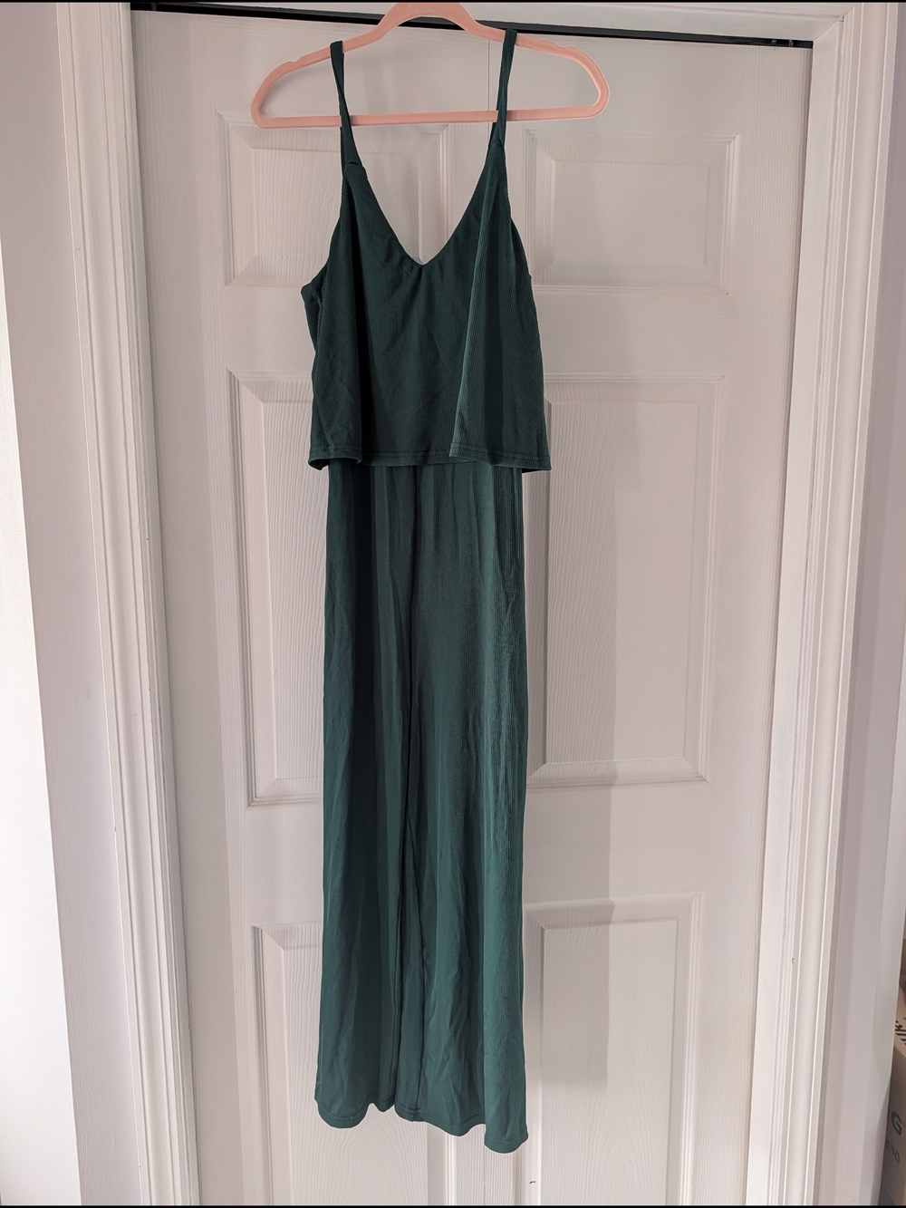 Sleeveless V-Neck Maxi jumpsuit in Deep Teal